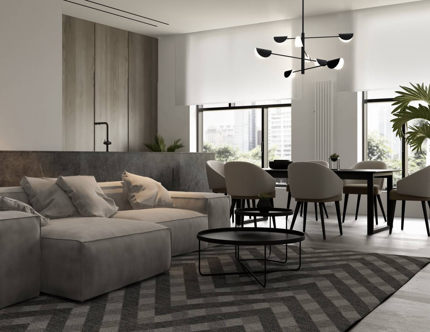 MOD126PL-08B Люстра на штанге Maytoni Mollis MOD126PL-08B