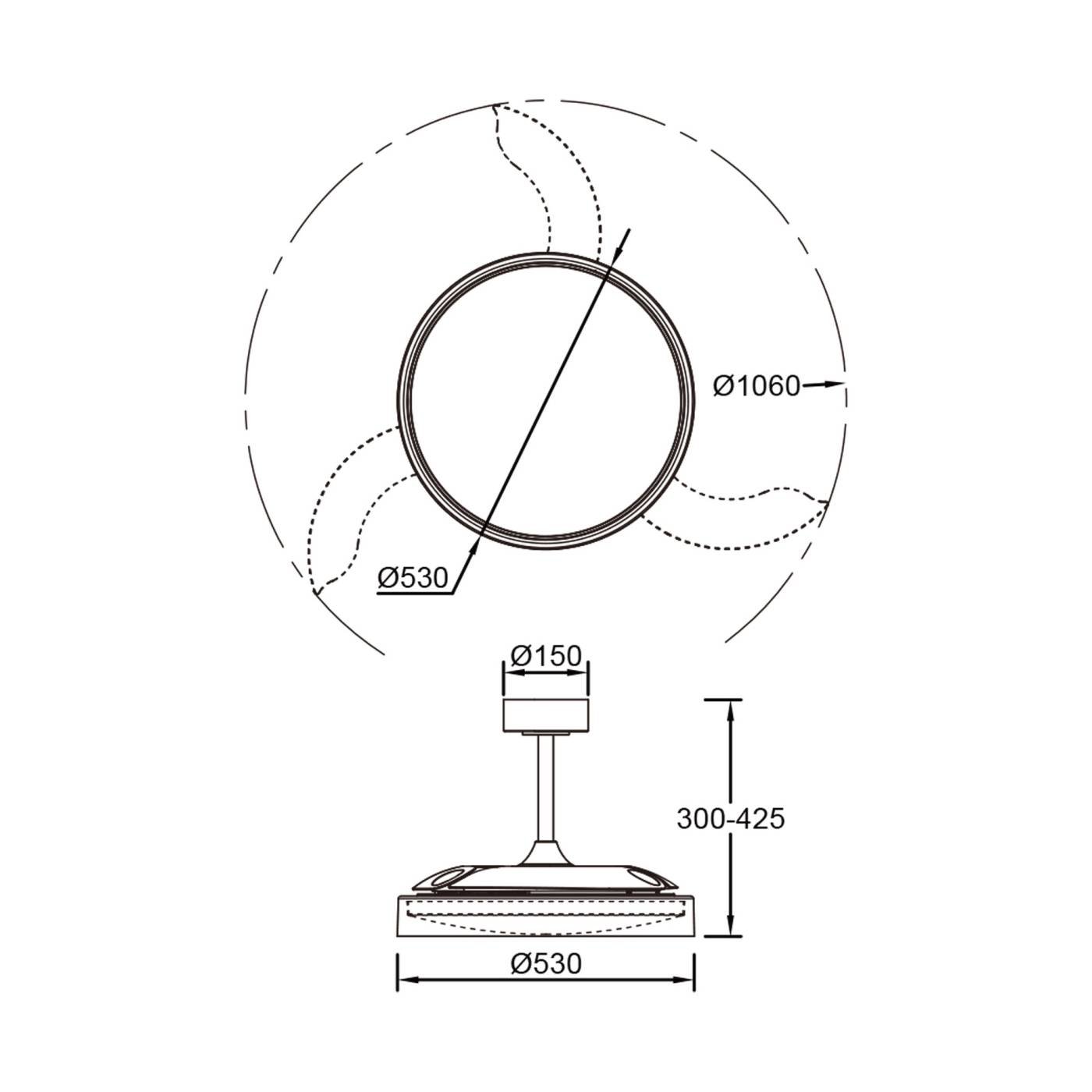 9525 Потолочная люстра GLASS FAN Mantra 9525