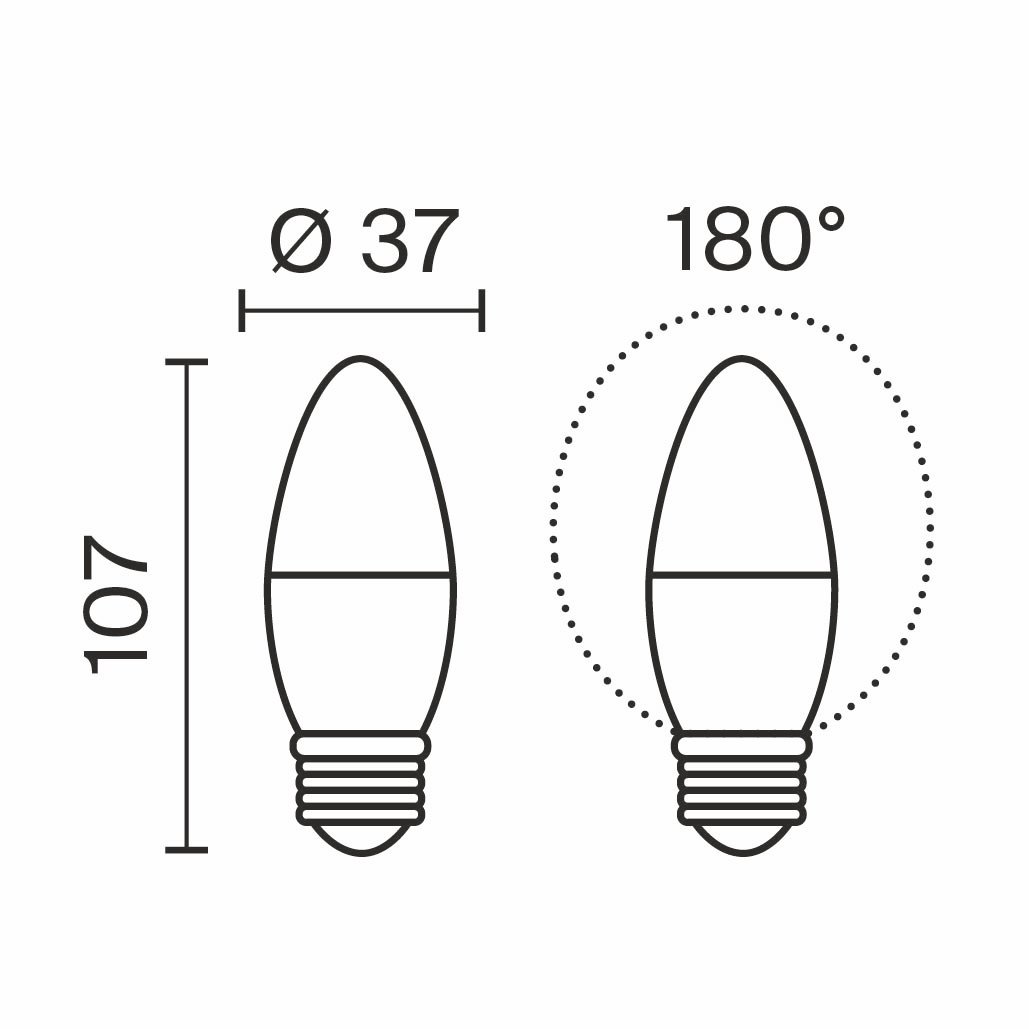 3269 Светодиодная лампочка Candle 7W Voltega 3269