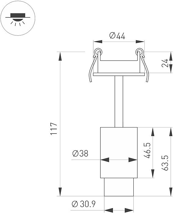 Встраиваемый светильник Arlight Nemo 049777
