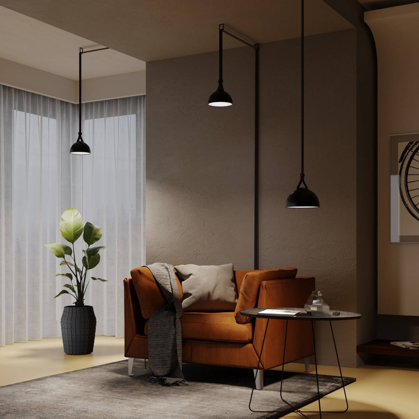 TR126B-20W4K-B Трековый светильник Maytoni Pendant system Parity TR126B-20W4K-B