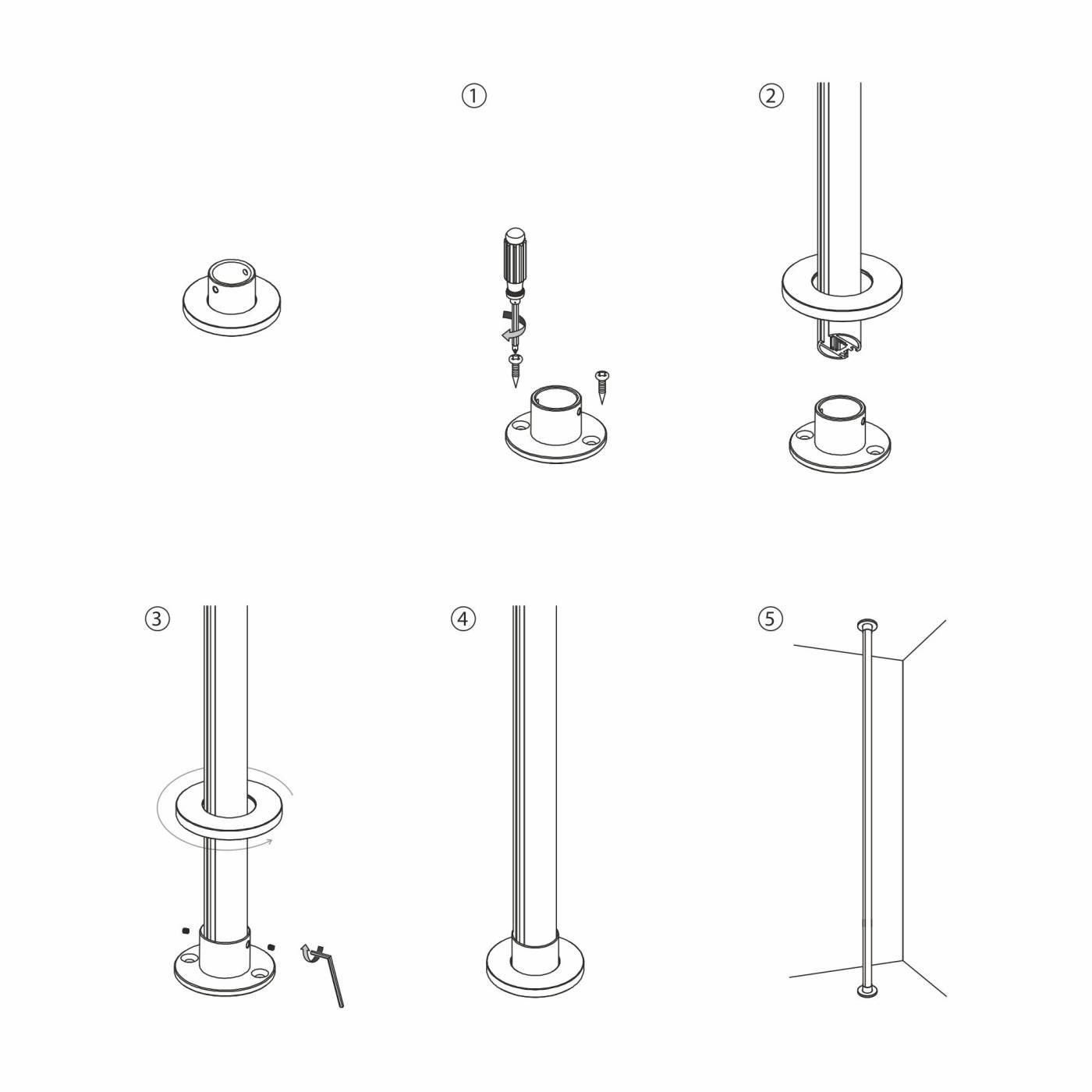 Напольно-потолочное крепление Elektrostandard Mini Magnetic Mini Magnetic Напольно-потолочное крепление Round 85203/00