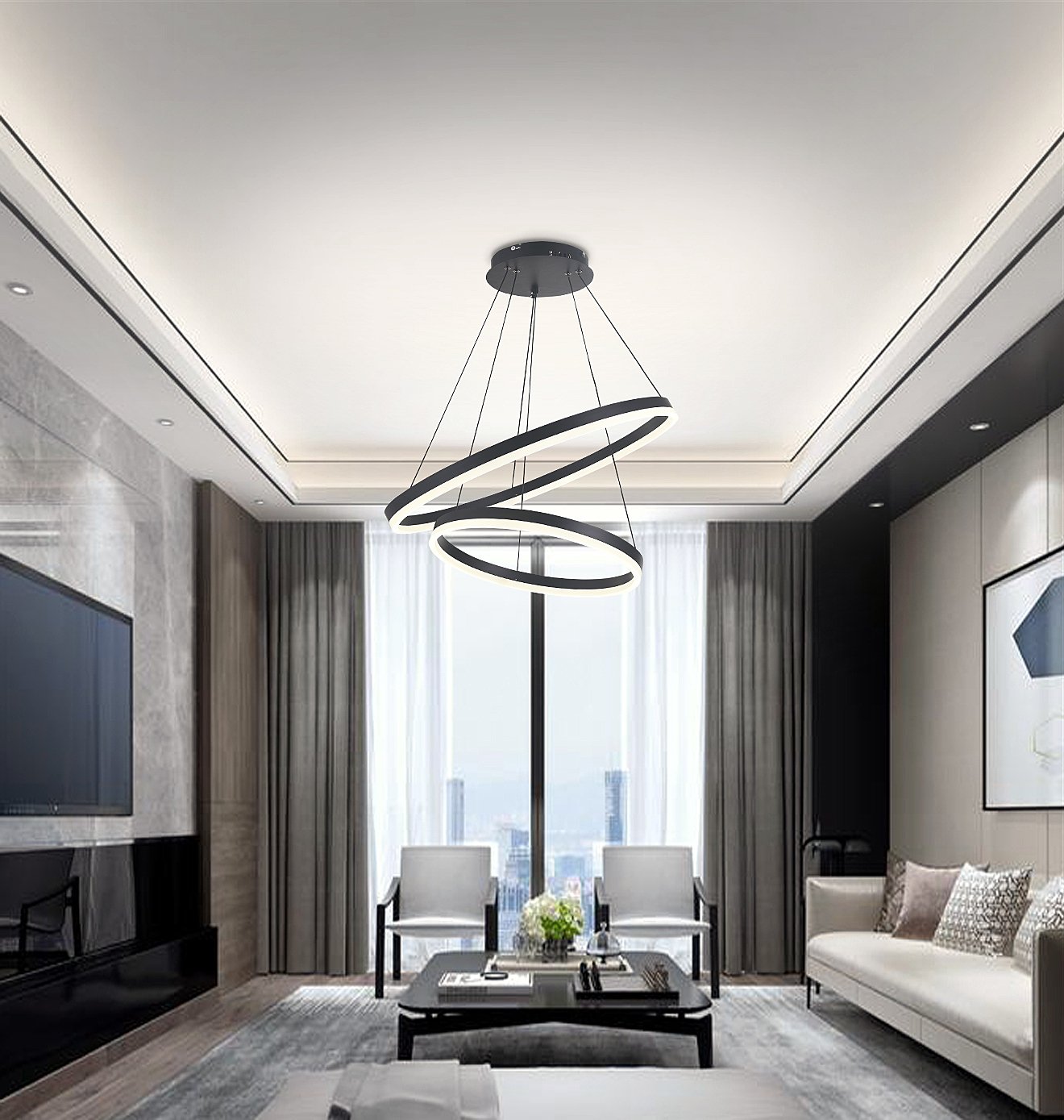 Подвесная люстра Natali Kovaltseva Oreol LED LAMPS 81298