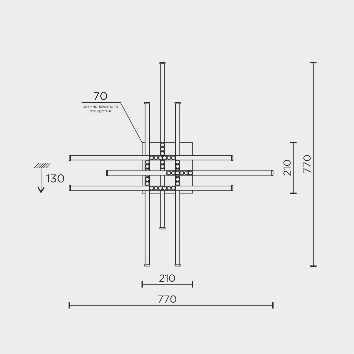 Потолочная люстра MDL Modelux MDL.9376.700CL BK