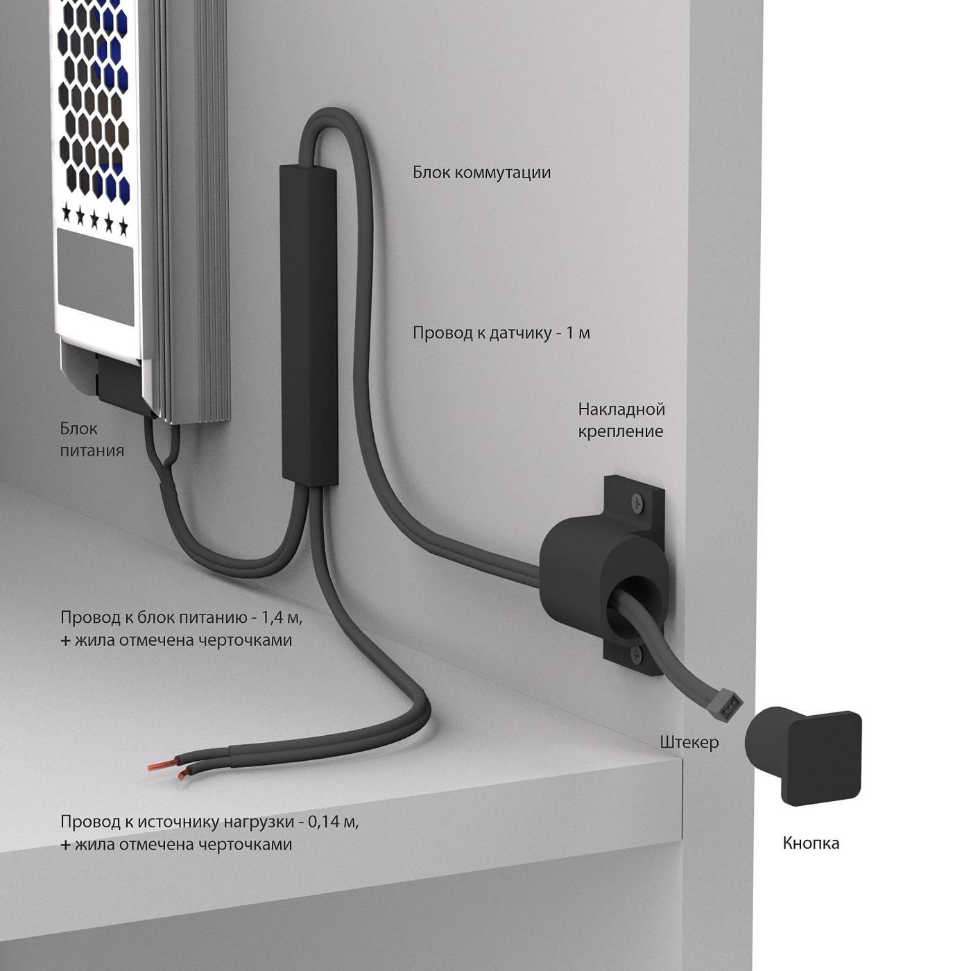 Выключатель сенсорный с функцией диммирования Elektrostandard Аксессуары для светодиодных лент 12/24V 95003/01 Выключатель сенсорный с функцией диммирования 12/24V 36/72W