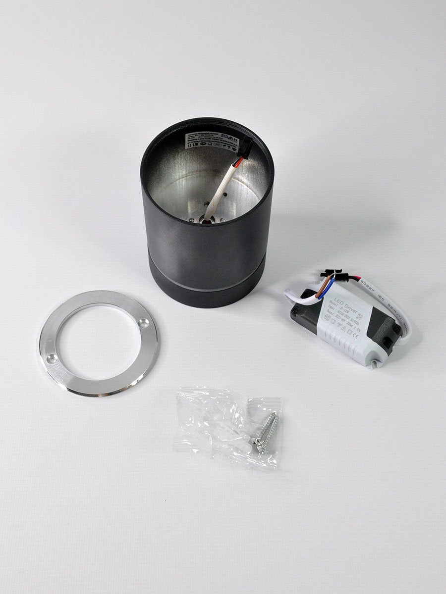 Накладной светильник Elvan T160 NLS-T160M-9W-NH-Bk