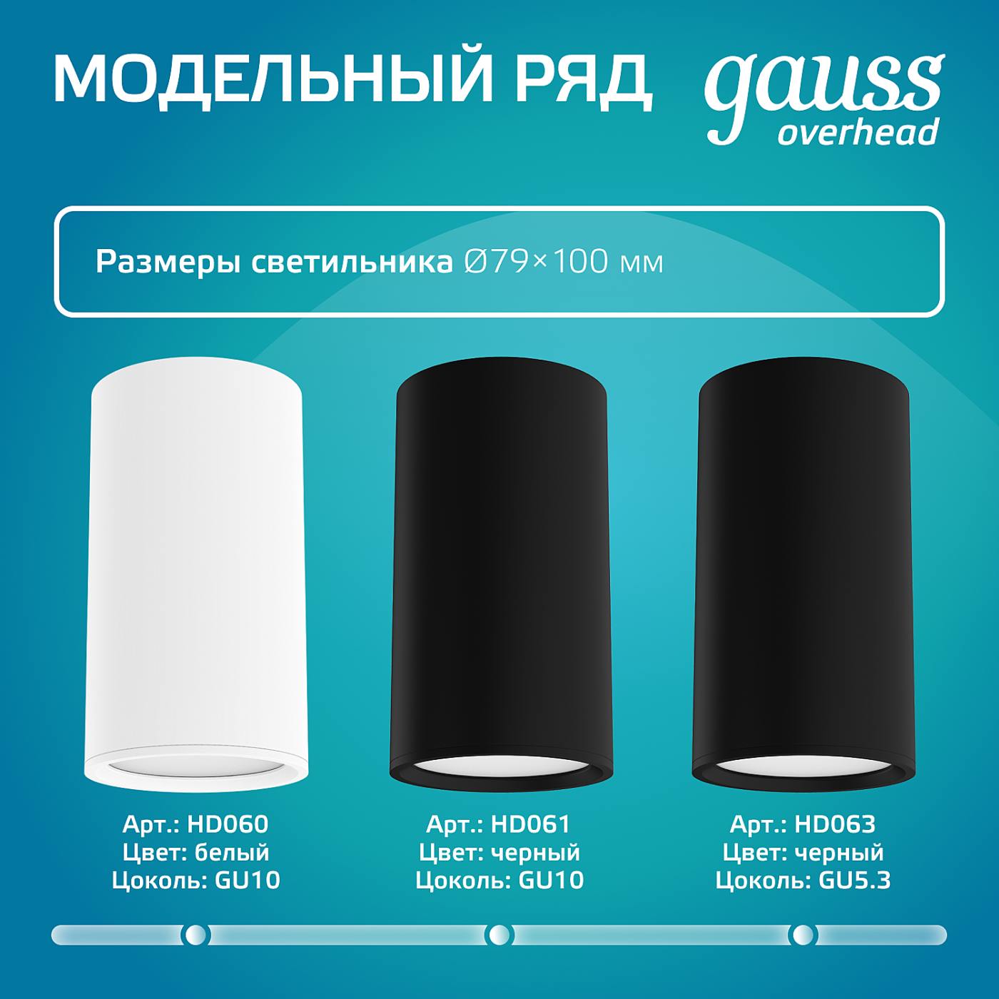 Накладной светильник Gauss HD062