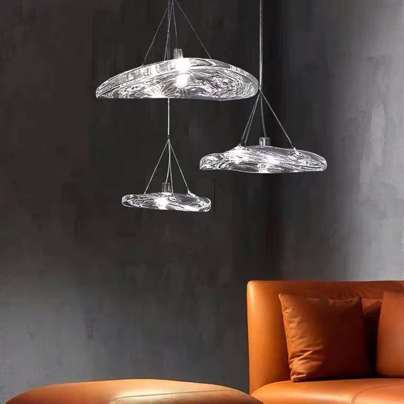 Светильник подвесной Delight Collection Manta 2049P/D300 silver/clear