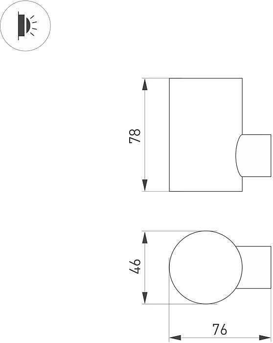 033310(1) Уличный настенный светильник Arlight Ray 033310(1)