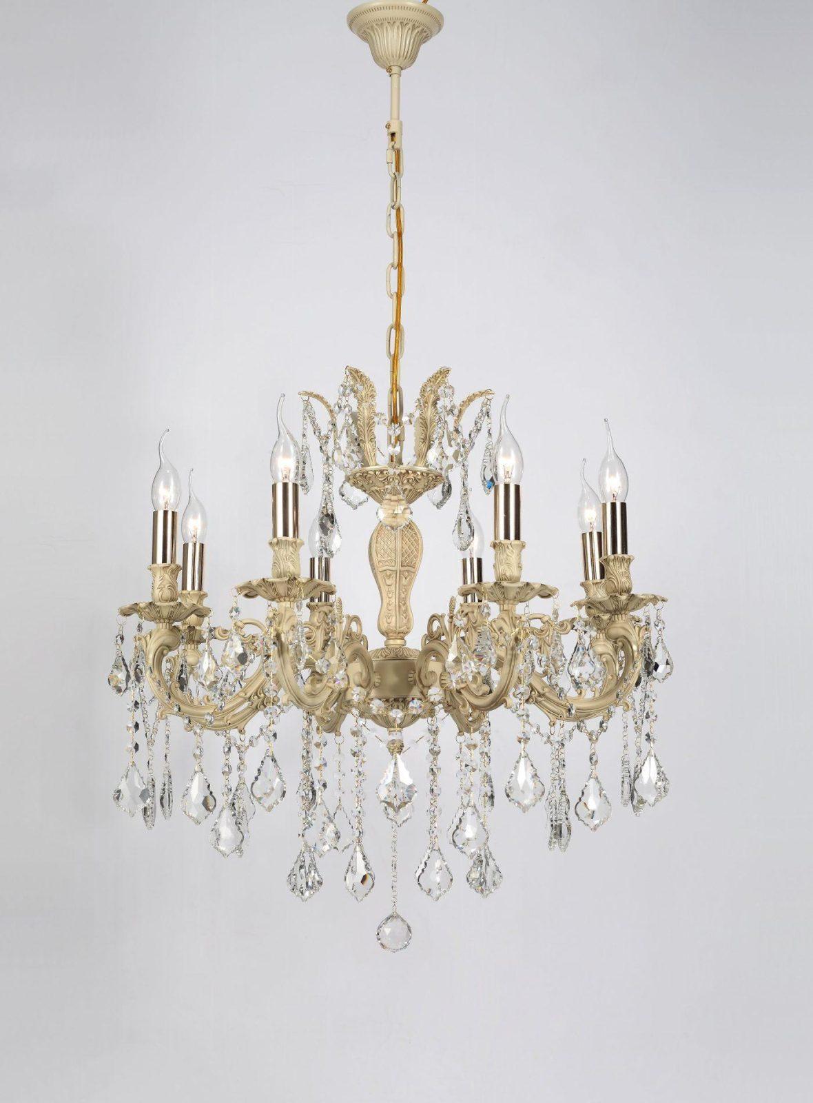 BARLETTA 122.8 cream white Подвесная хрустальная люстра Barletta Lucia Tucci BARLETTA 122.8 cream white
