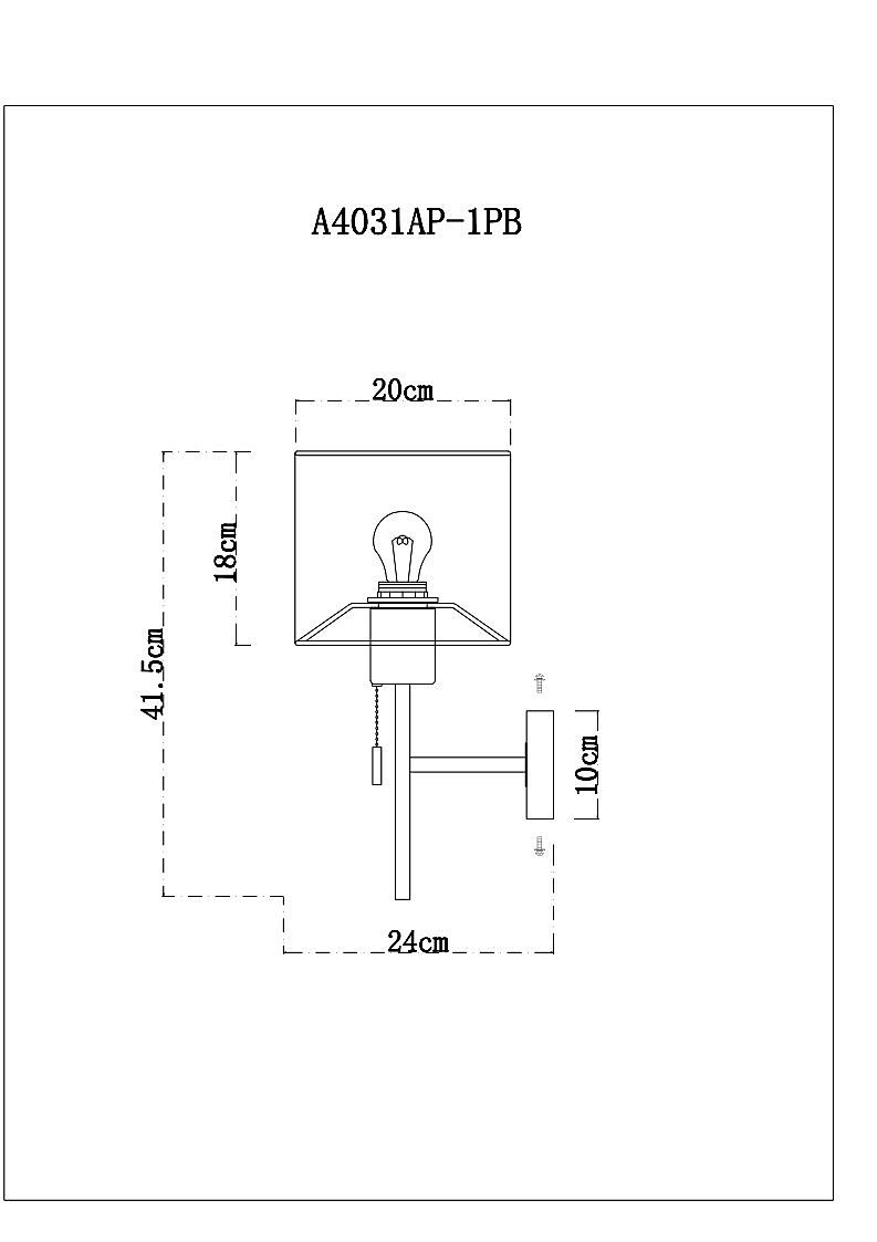 A4031AP-1PB Настенное бра Arte Lamp Proxima A4031AP-1PB