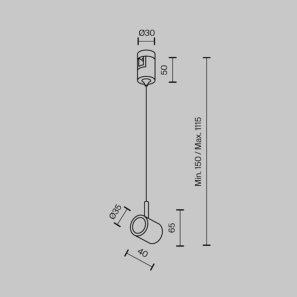 Коннектор с тросовым подвесом Tau в шинопровод Flarity Maytoni Tau TRA154SW-1BS
