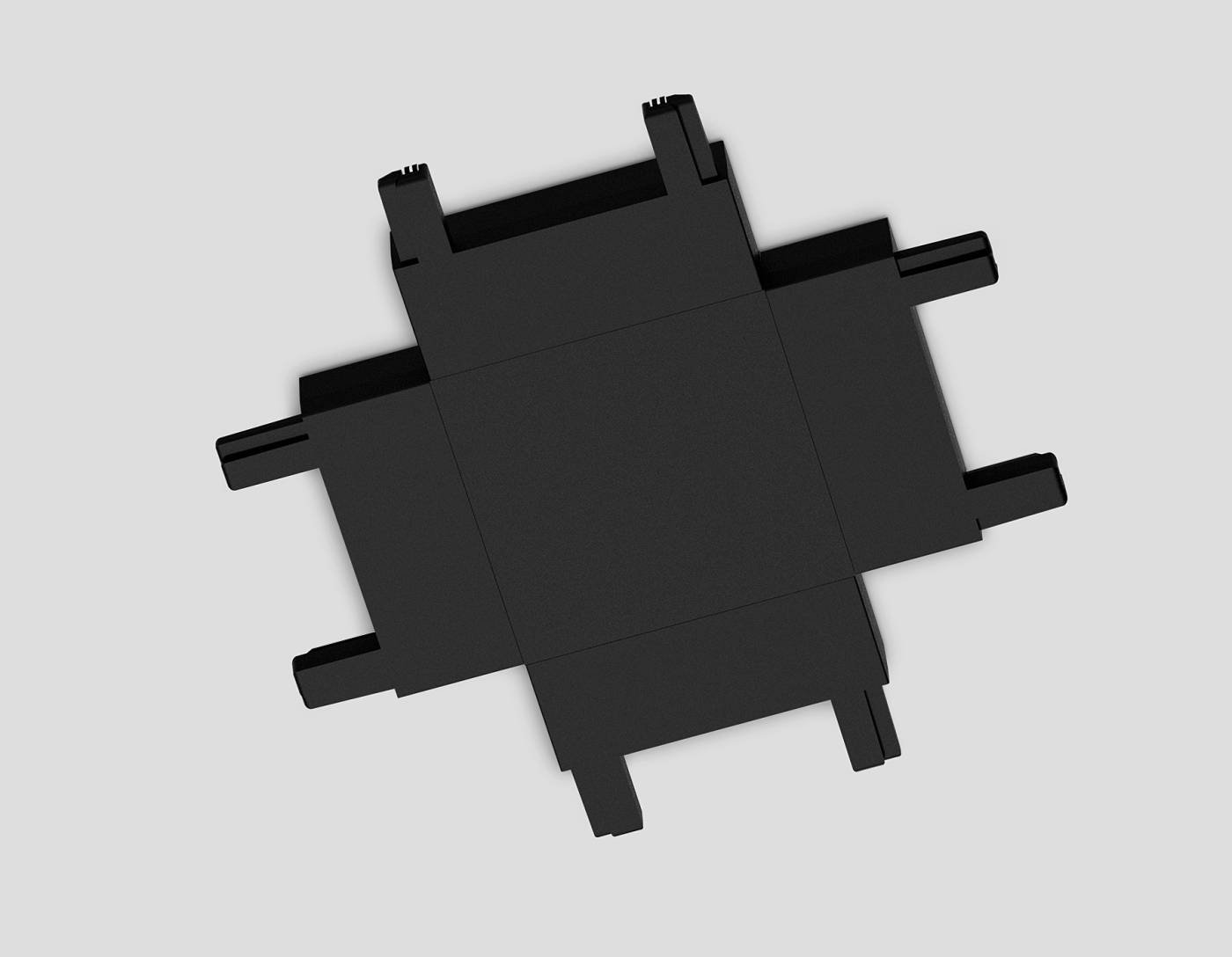 Коннектор X-образный для накладного шинопровода Magnetic Ultra Slim Ambrella Track System GV1127