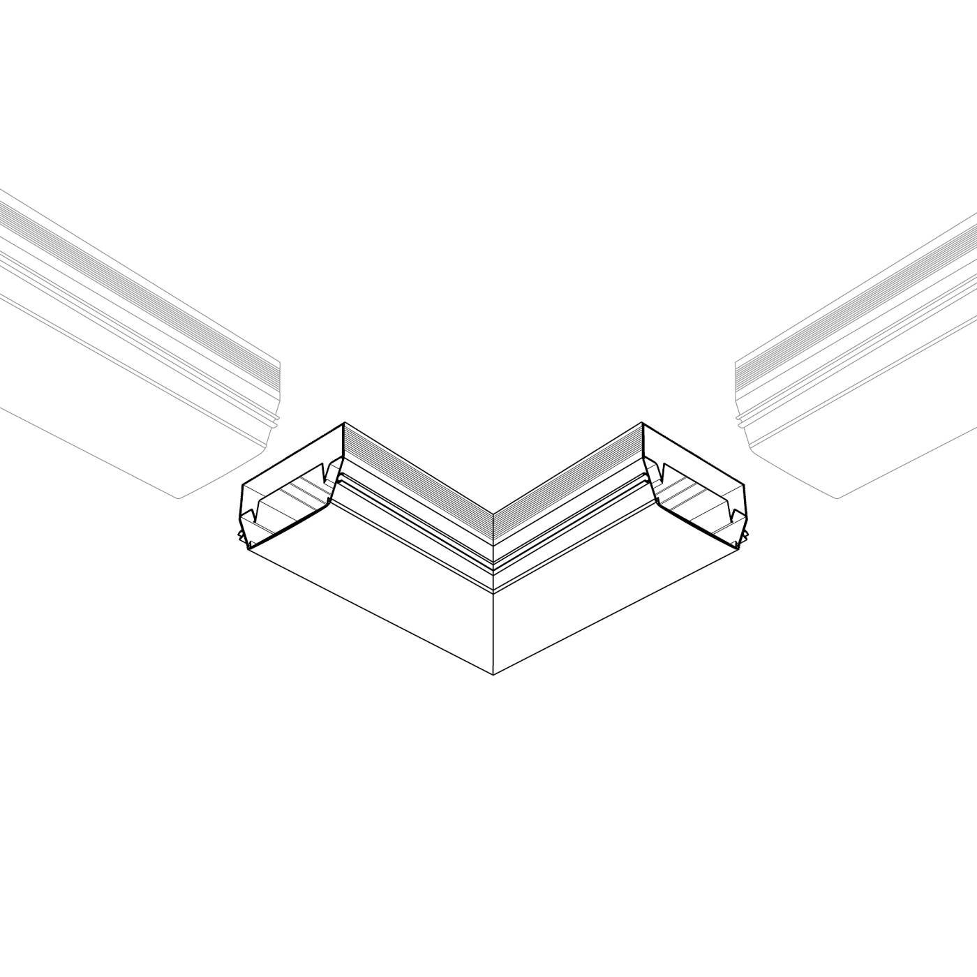 Прямой угол для соединения двух профилей Arlight 041202