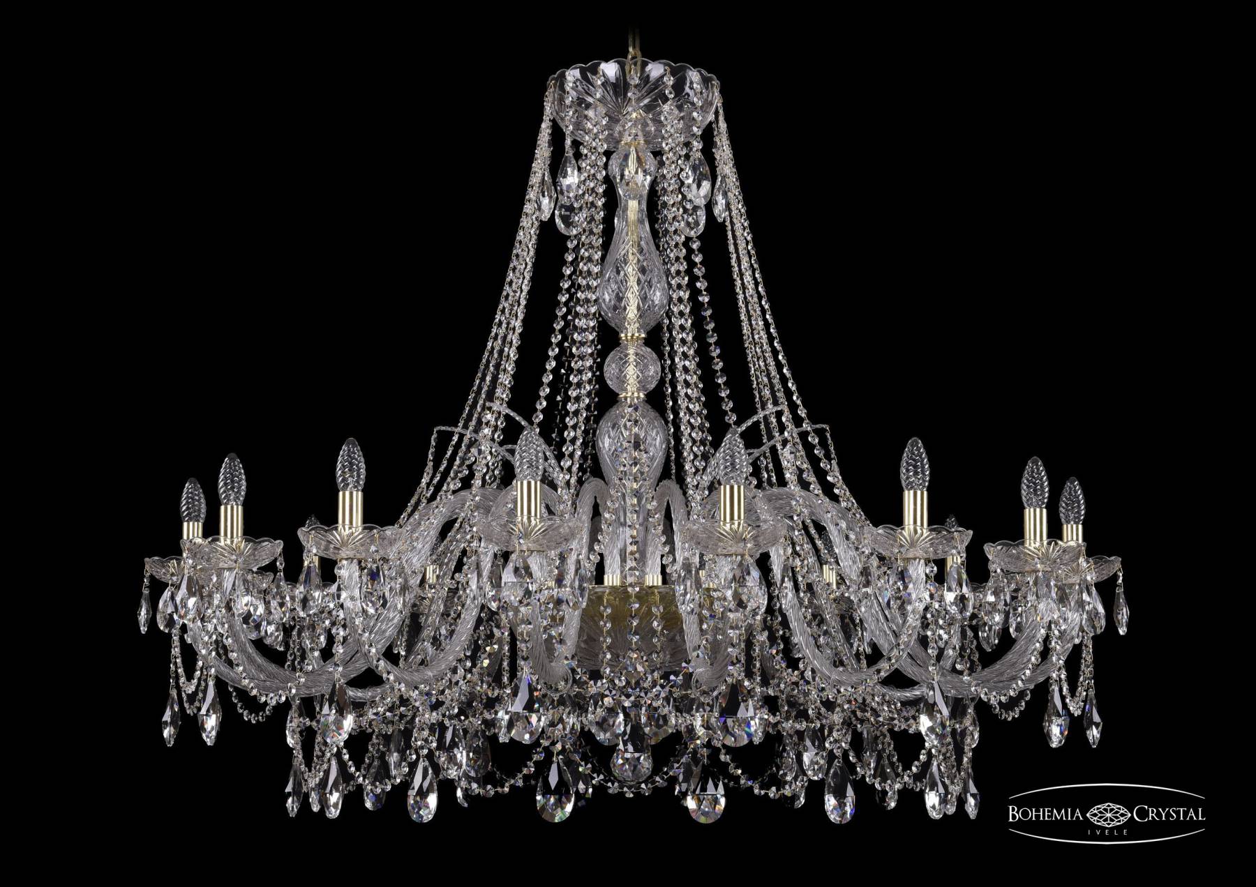 1411/16/460 G Подвесная хрустальная люстра 1411 Bohemia 1411/16/460 G