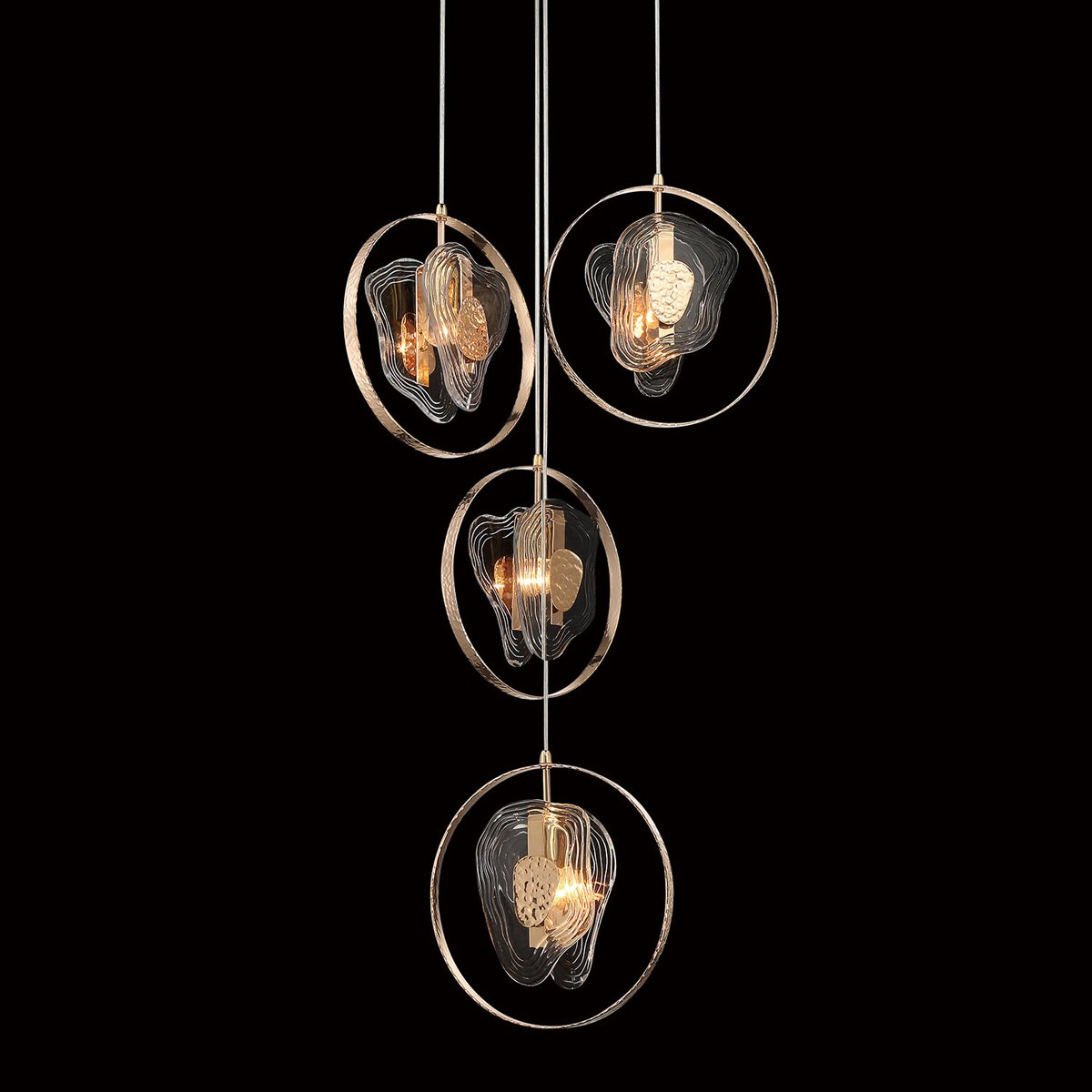 P60669-4 gold/clear Светильник подвесной Delight Collection P60669 P60669-4 gold/clear
