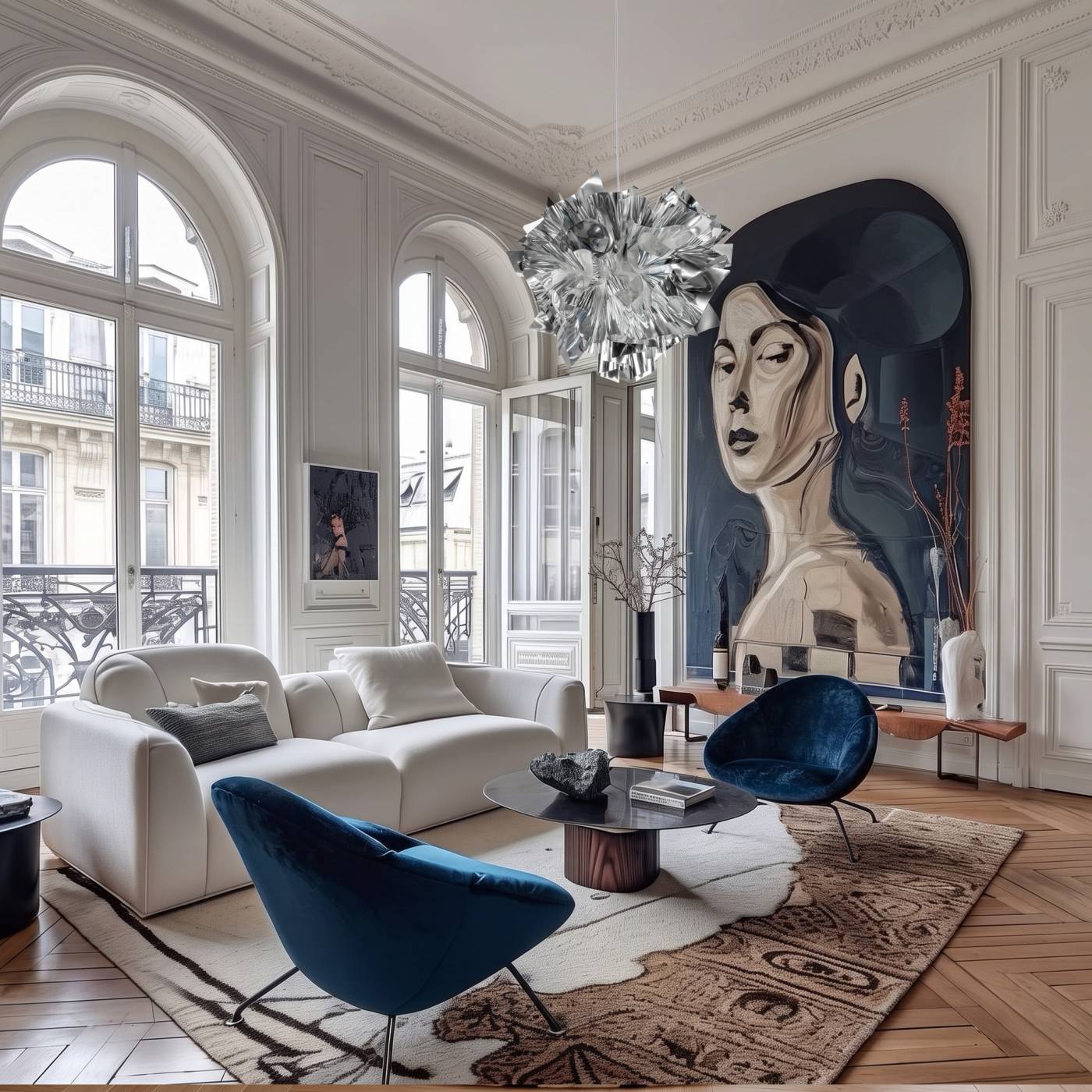 10593/420 Silver Подвесная люстра Clizia Loft It 10593/420 Silver