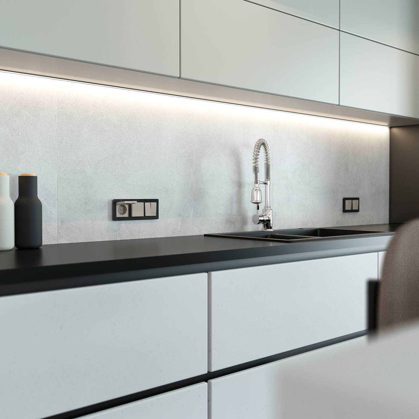 Выключатель Werkel W1223004/ Перекрестный выключатель двухклавишный (дымчатый)