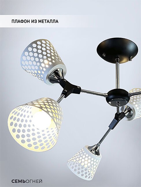 Потолочная люстра Wedo Light Deyzi WD3565/6C-BK-CR-WT