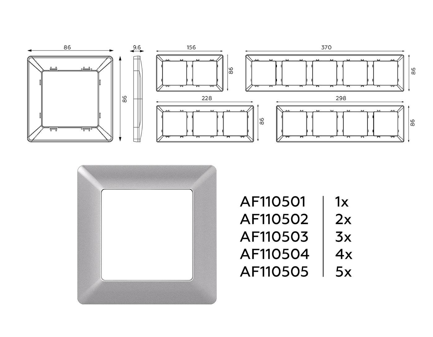 AF110503 Рамка Ambrella Volt Line AF110503