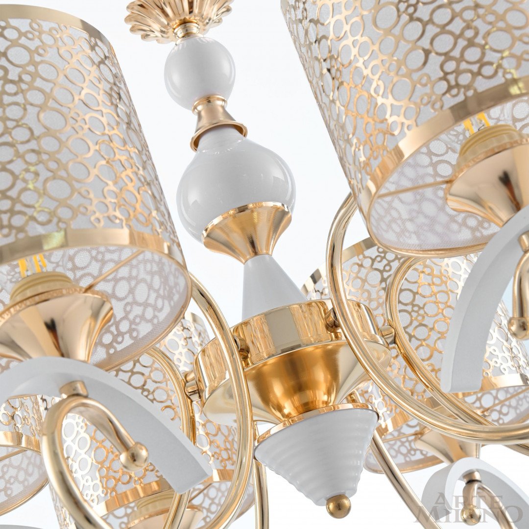 309787/6 Wh/Gd Подвесная люстра Arte Milano Florentia-9787 309787/6 Wh/Gd
