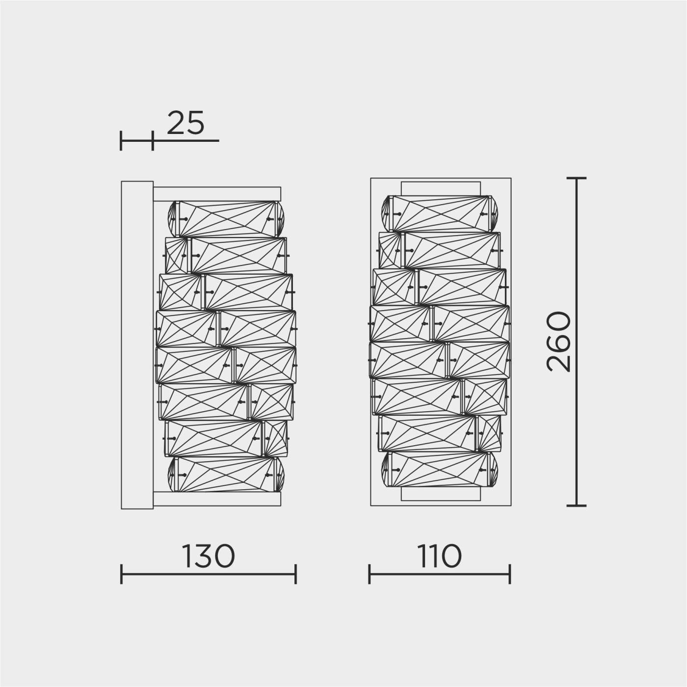ML.541.260 CR Настенный светильник ML Modelux ML.541.260 CR