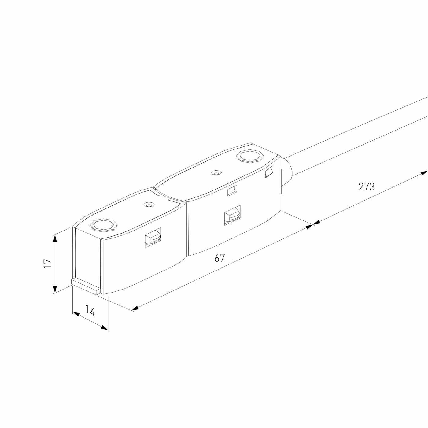 Ввод питания гибкий (чёрный) 85162/00_система Слим Ввод питания Elektrostandard Slim Magnetic Slim Magnetic Ввод питания гибкий (черный) 85162/00