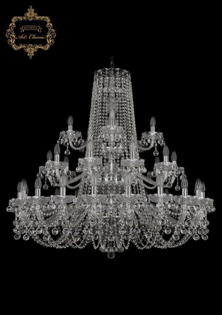 11.26.20+10+5.400.3d.Cr.B Подвесная хрустальная люстра 11.26 Art Classic 11.26.20+10+5.400.3d.Cr.B