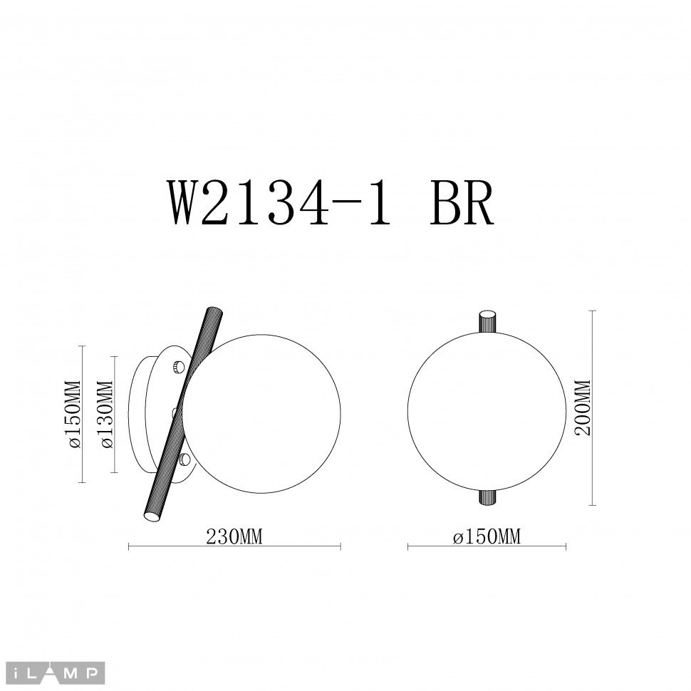 W2134-1 BR Настенное бра iLamp Golden W2134-1 BR