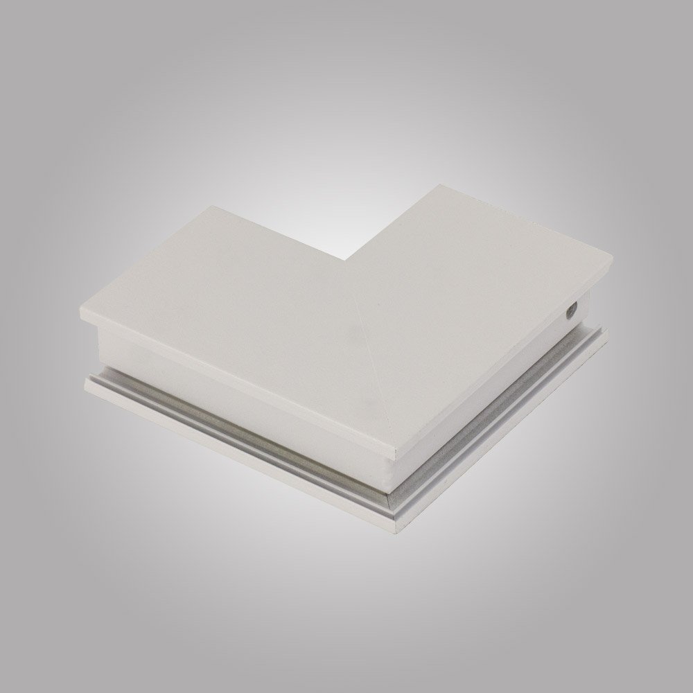 Коннектор для шинопровода AM Group MAGNET AM401 LL-20B 90° ВНУТРЕННИЙ WH