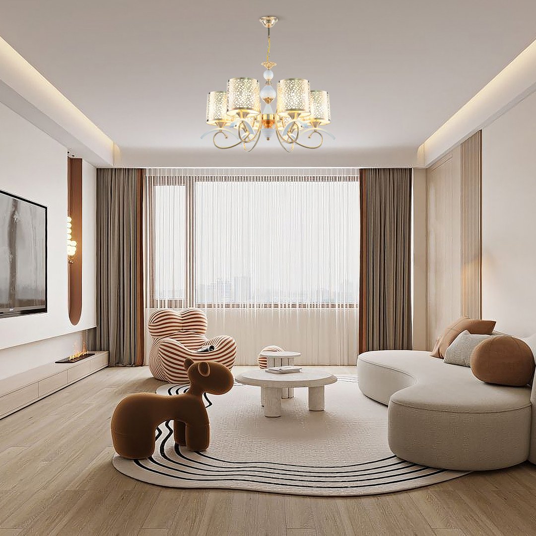 309787/6 Wh/Gd Подвесная люстра Arte Milano Florentia-9787 309787/6 Wh/Gd