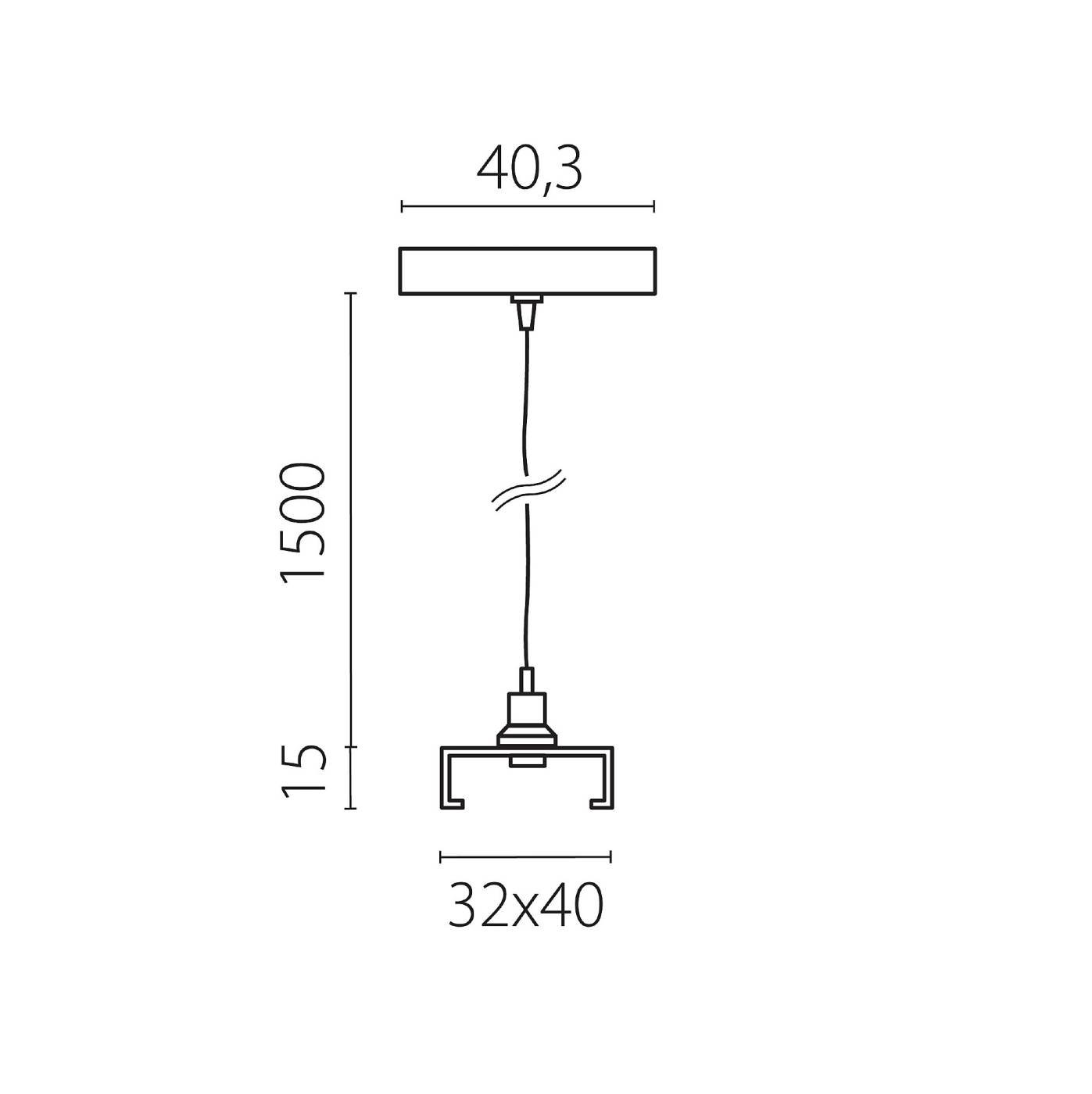 504177-FR1 Подвес стандартный тип D треку 5040xx-(F)/(R) 1,5 м Lightstar Quattro 504177-FR1