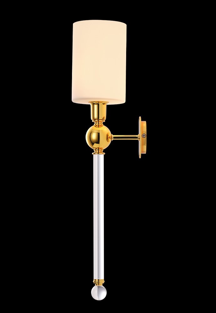 MIRABELLA AP1 GOLD/WHITE Настенное бра Crystal Lux Mirabella MIRABELLA AP1 GOLD/WHITE