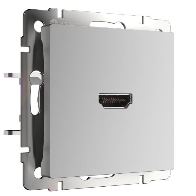 Розетка Werkel Серебряный WL06-60-11/ Розетка HDMI (серебряный)