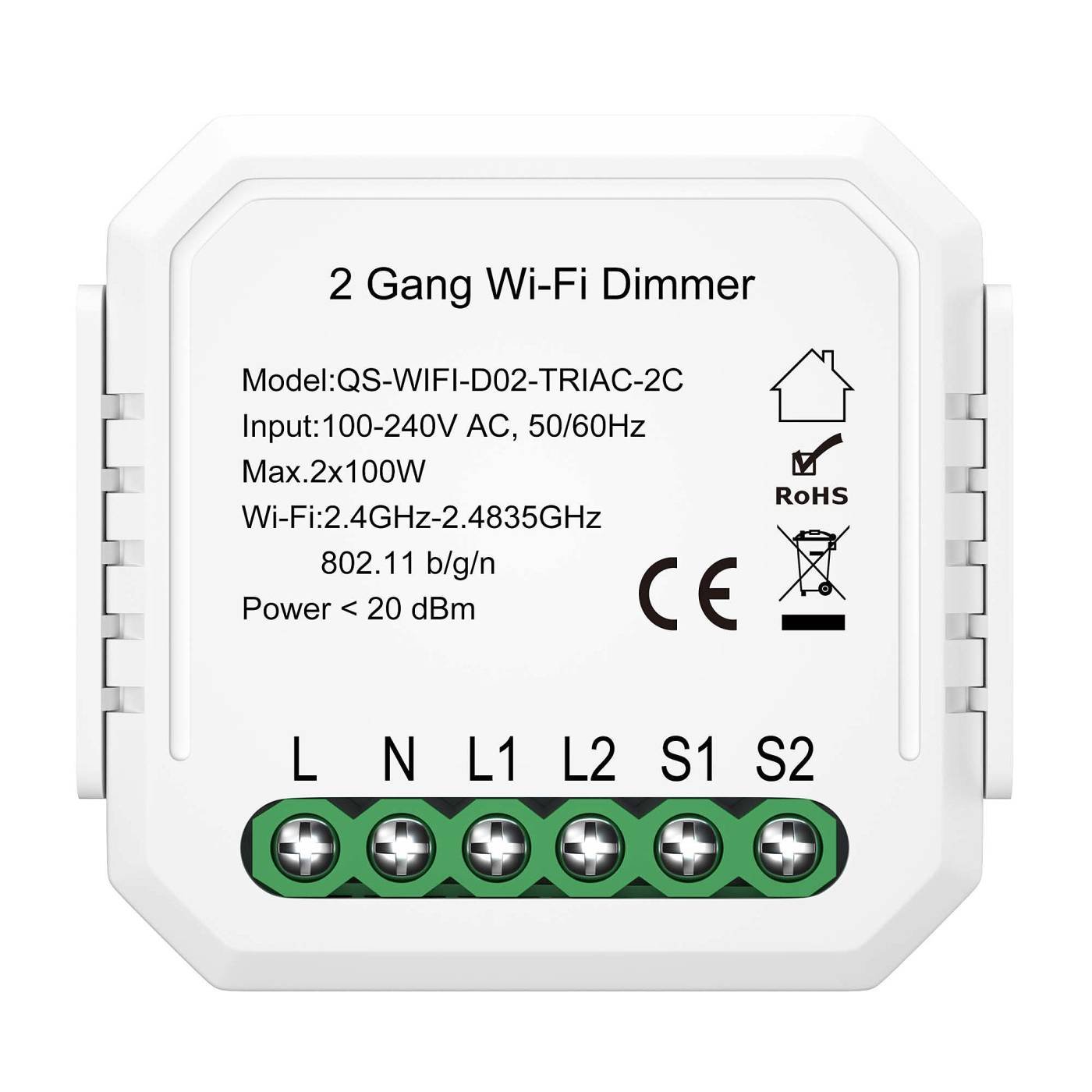 ST9000.500.02CDIM WIFI диммируемое реле 2 канала ST Luce Around ST9000.500.02CDIM