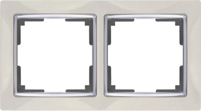 WL03-Frame-02-ivory /Рамка на 2 поста (слоновая кость) Рамка Werkel Snabb WL03-Frame-02-ivory /Рамка на 2 поста (слоновая кость)