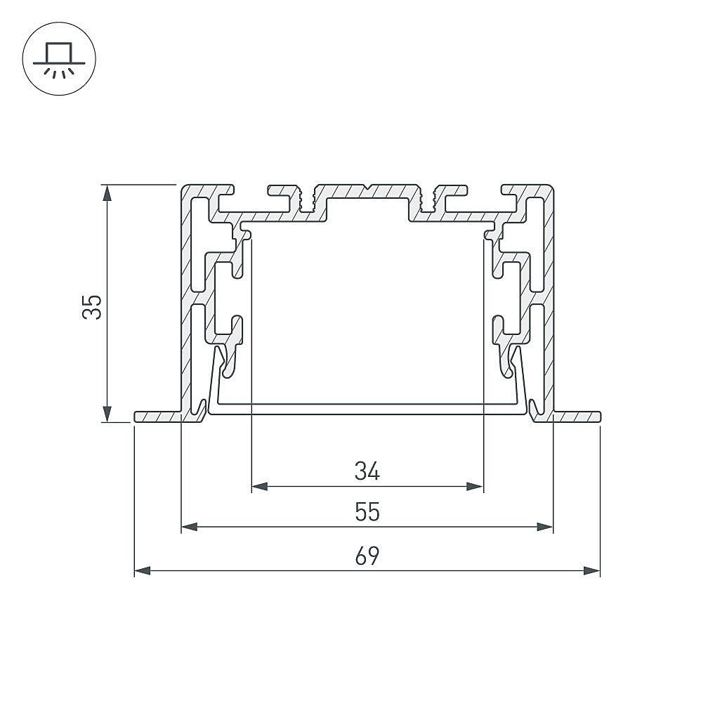 Профиль Arlight S2-Line 021177