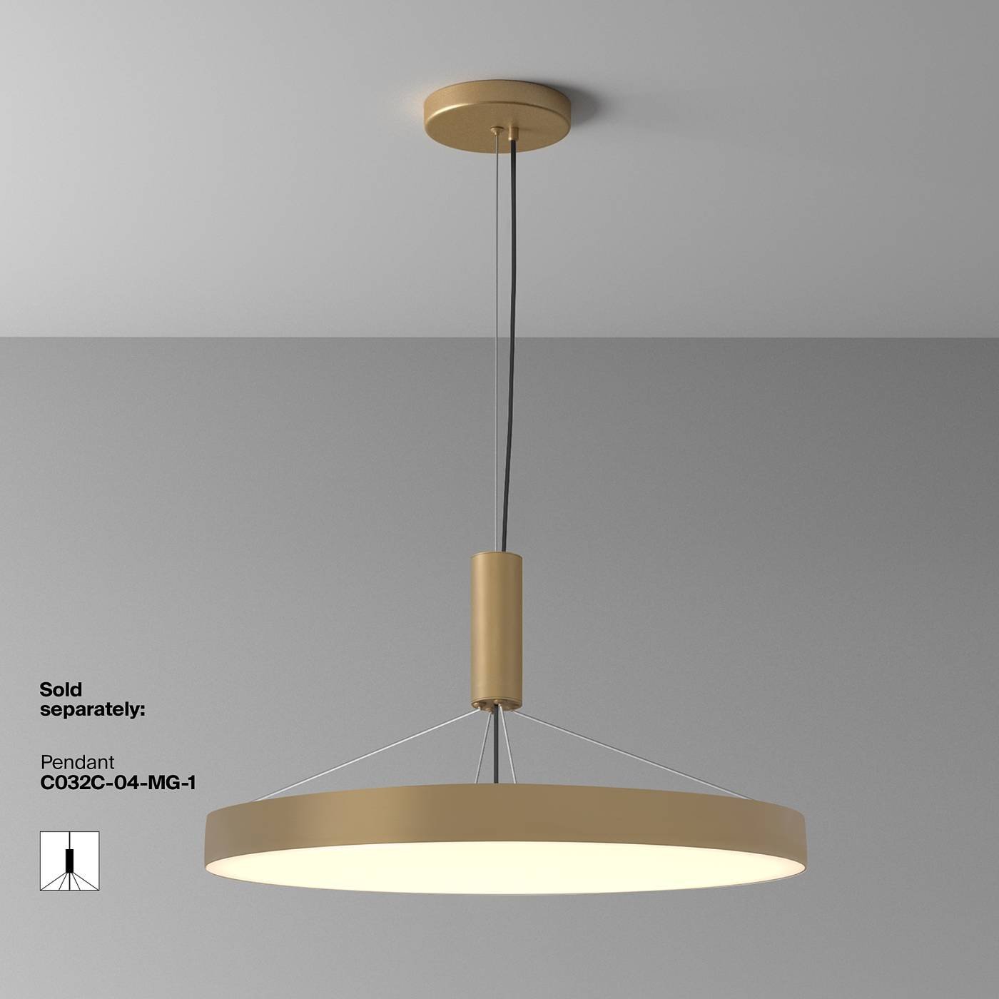 C032CL-90W3K-RD-MG Светильник потолочный Maytoni Zon C032CL-90W3K-RD-MG