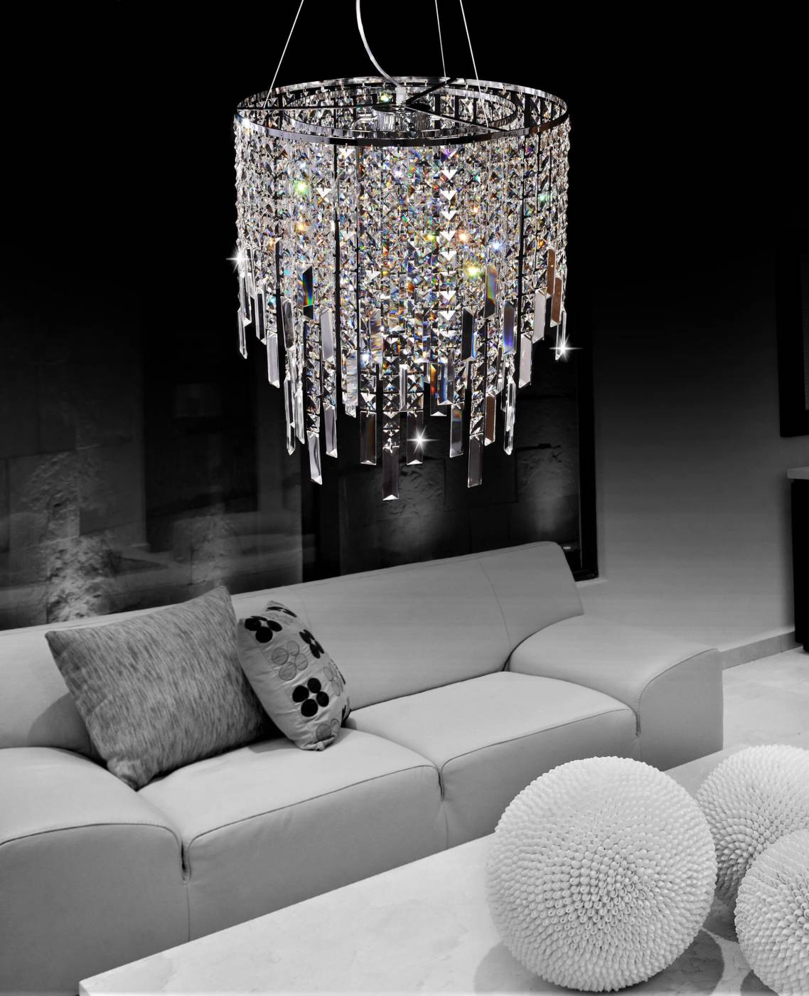 Подвесная хрустальная люстра Zucchero Lumina Deco LDP 2159-450 CHR