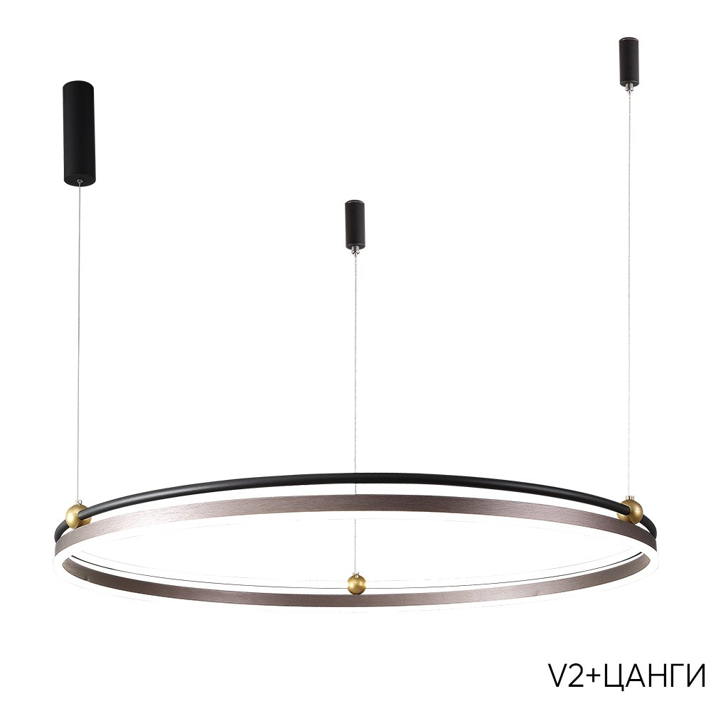 Подвесная люстра Crystal Lux Fernando FERNANDO SP88W LED COFFEE/BLACK