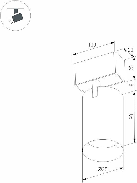 046300 Трековый светильник Arlight Mag-25 046300
