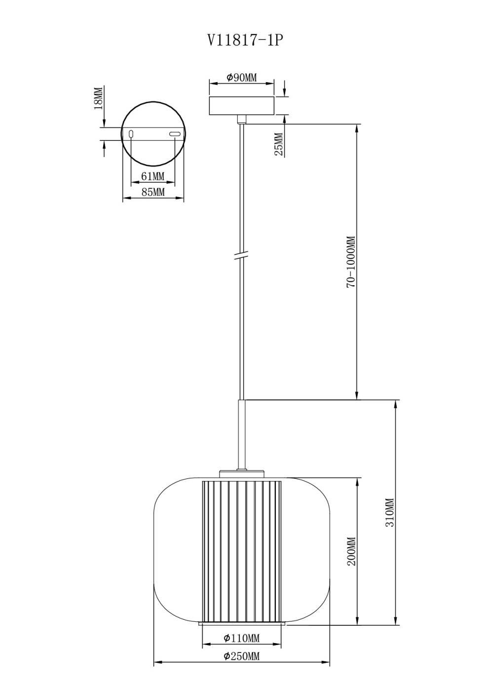 Светильник подвесной Moderli Ember V11817-1P