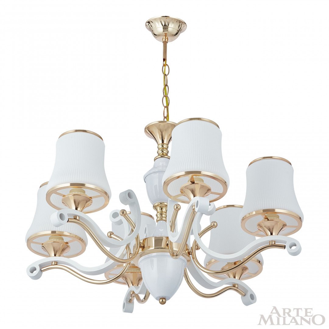 303987/6 Wh/Gd Подвесная люстра Arte Milano Florentia-3987 303987/6 Wh/Gd