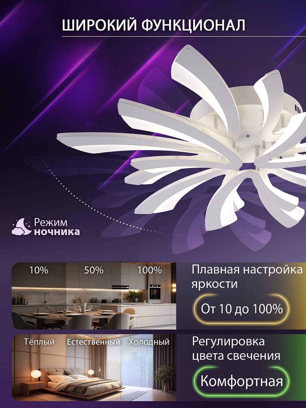 LED LAMPS 81454 Потолочная люстра Natali Kovaltseva Vio LED LAMPS 81454