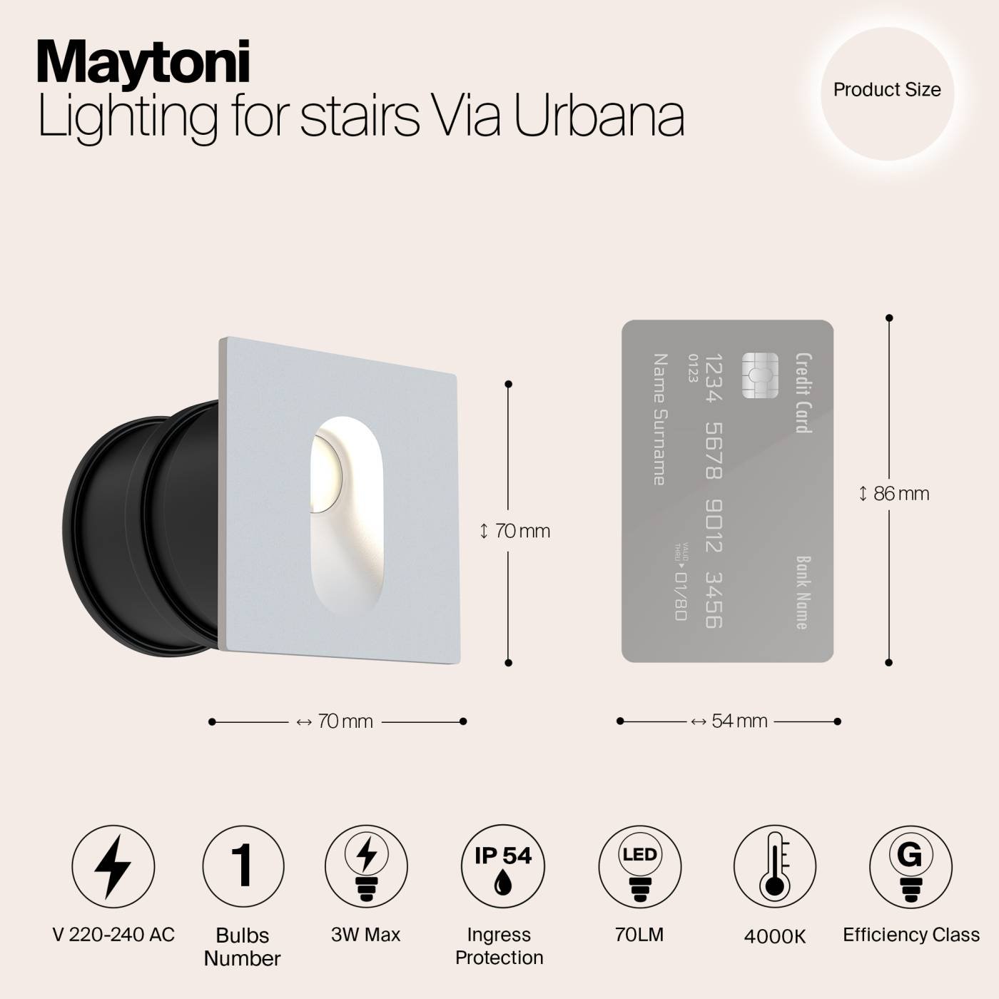 O022-L3W Встраиваемый светильник Maytoni Via Urbana O022-L3W