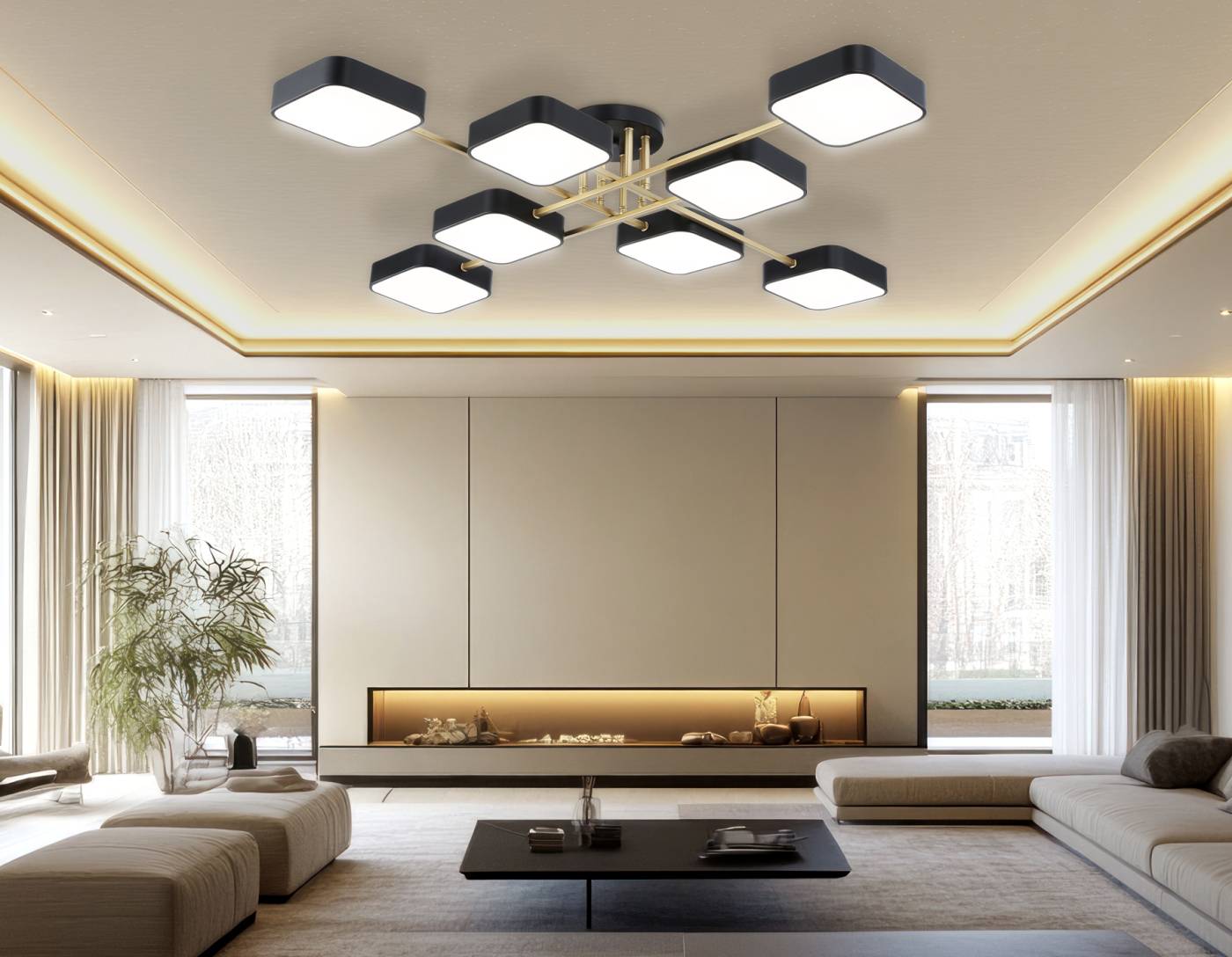 Потолочная люстра Ambrella LineTech FL516348