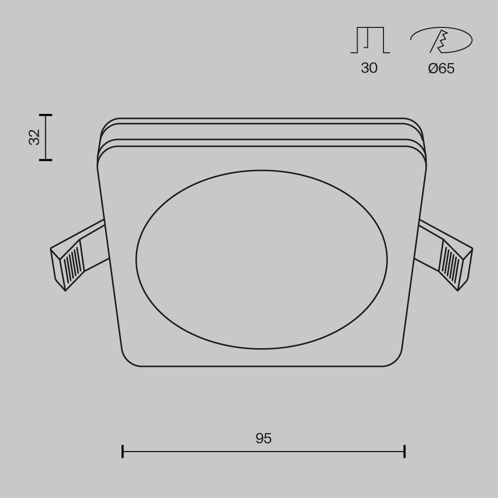 DL303-L7W Встраиваемый светильник Maytoni Phanton DL303-L7W