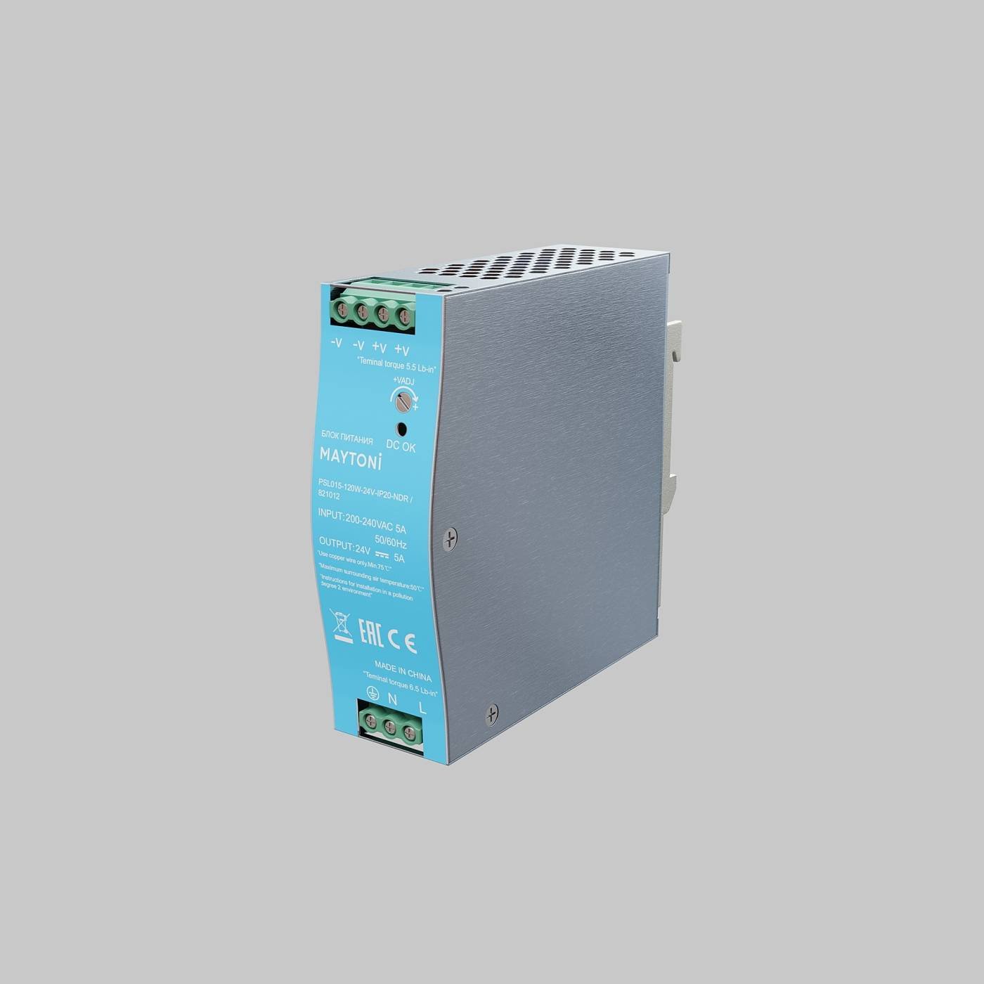 Блок питания PSL015 24В 120Вт IP20 Maytoni Блоки питания 24В 821012