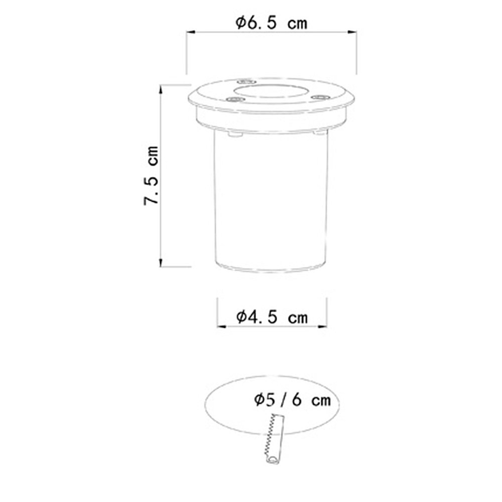 Уличный встраиваемый Arte Lamp Piazza A6103IN-1SS