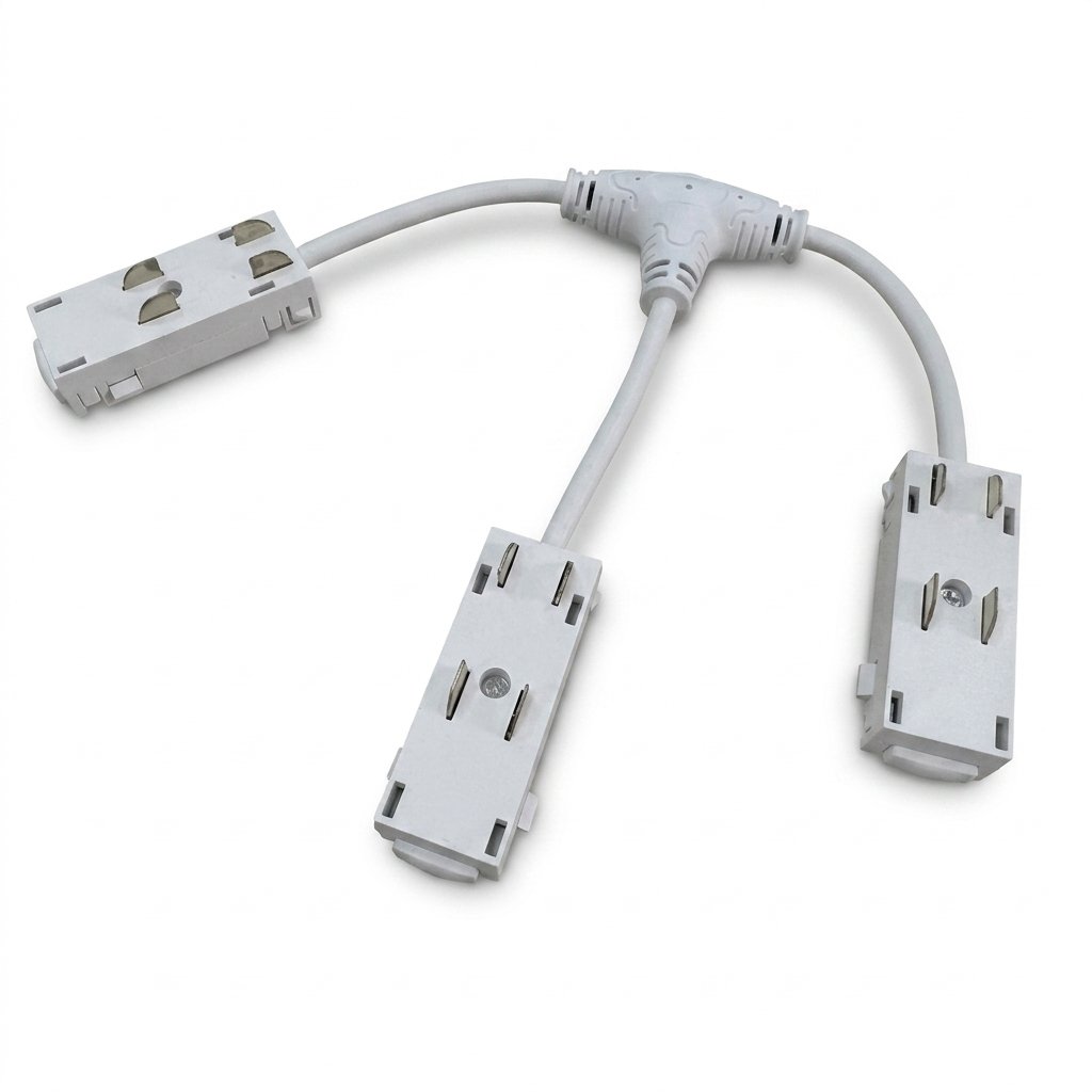 AM573 WH SMART Тройник коннектор питания AM Group AM573 WH SMART